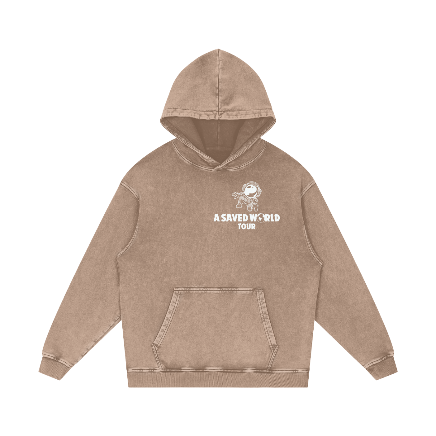 Revelation 1:7 Acid Wash Oversize Hoodie
