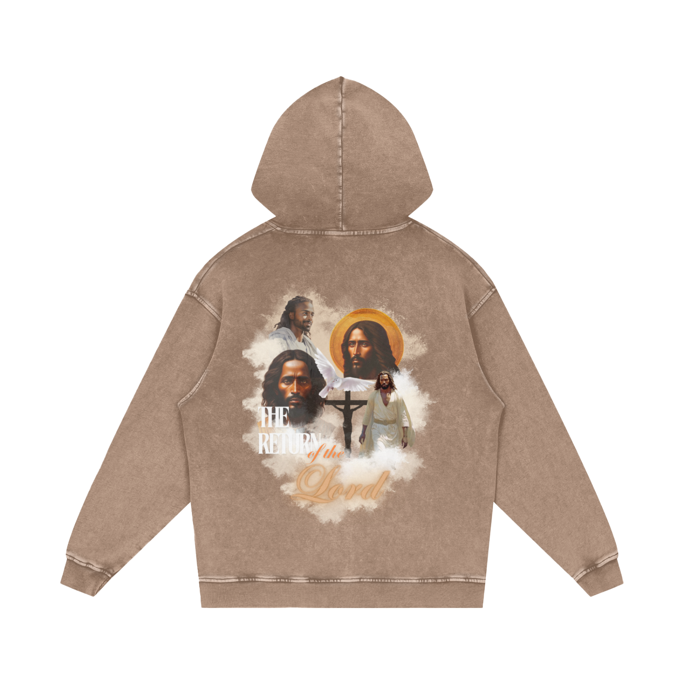 Revelation 1:7 Acid Wash Oversize Hoodie
